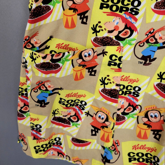 Kellogg's Coco Pops Scrubs Top Womens Small Cartoon Print Tie Waist Graphic - Picture 6 of 13